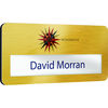 Metal Faced Name Window Badges