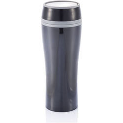 Double wall push mug black