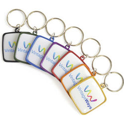 Aluminium Square Keyring