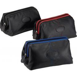 Melbourne Full Hide Genuine Leather Black Wash Bag