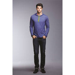 Anvil Adult Fashion Long Sleeve Hooded T-Shirt
