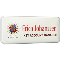 Digitally Printed Domed Plastic and Foiled Plastic Name Badges