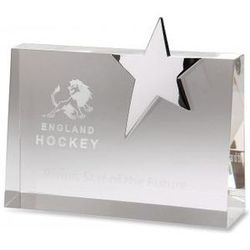 15cm Optic Horizontal Rectangle with Silver Star