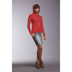 Anvil Women's Fashion Long Sleeve Hooded T-Shirt