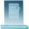 15cm x 12.5cm x 12mm Jade Glass Rectangle Award